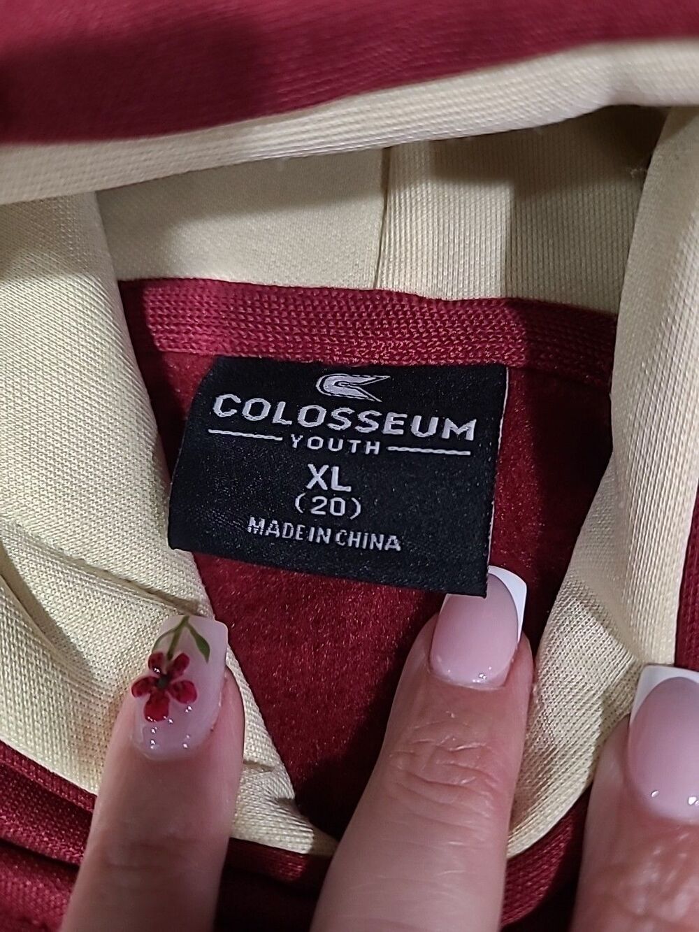 Colosseum Hoodie Youth XL Red/maroon Florida State Seminoles FSU B20 - Picture 6 of 9
